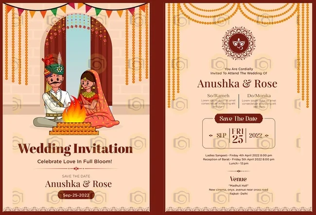Rajasthani Theme Based Save The Date Invite